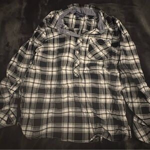 Tommy Hilfiger Black and White Button Down Shirt